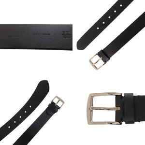 未使用品 バーバリー ベルト レザー ブラック ベルト 黒 0709【中古】BURBERRY メンズ