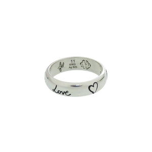 グッチ Blind for Love ブラインド フォー ラブ 455247 シルバー925 10.5号 シルバー リング 指輪 銀 0717【中古】GUCCI