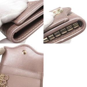 新品同様 グッチ インターロッキングG マイクログッチシマ レザー 282432 メタリックピンク キーケース 0726【中古】GUCCI