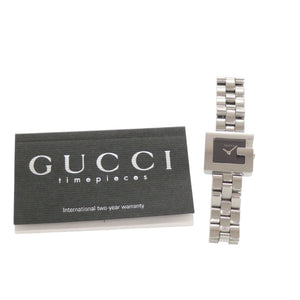 グッチ 3600L SS ブラック クオーツ 腕時計 黒文字盤 0735【中古】GUCCI