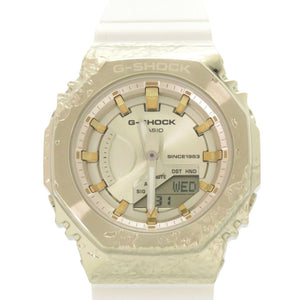 未使用品 カシオ G-SHOCK 40周年限定モデル GM-S2140GEM-9AJR 樹脂 SS ゴールド ホワイト クオーツ 腕時計 Gショック 0740【中古】CASIO