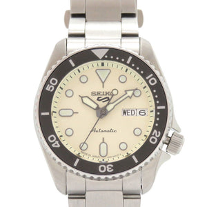 新品同様 セイコー 5スポーツ SKX series 4R36-14B0 SBSA227 SS アイボリー 自動巻き 腕時計 0742【中古】SEIKO