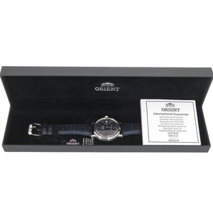 新品同様 オリエント Orient Bambino RN-AC0024L SS 型押しレザー ネイビー 自動巻き 腕時計 0745【中古】ORIENT