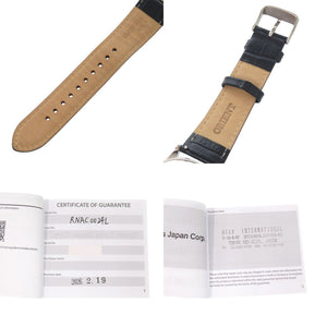新品同様 オリエント Orient Bambino RN-AC0024L SS 型押しレザー ネイビー 自動巻き 腕時計 0745【中古】ORIENT