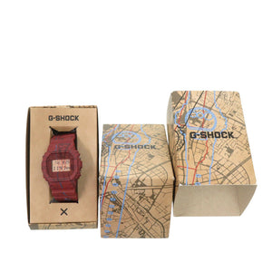新品同様 カシオ G-SHOCK Treasure Huntシリーズ DW-5600SBY-4JR 樹脂 レッド クオーツ デジタル 腕時計 赤 Gショック 0750【中古】CASIO