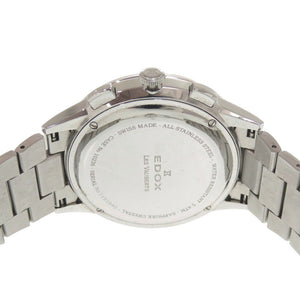 エドックス レ・ヴォベール クロノグラフ 10236 SS ブルー クオーツ 腕時計 青文字盤 0756【中古】EDOX