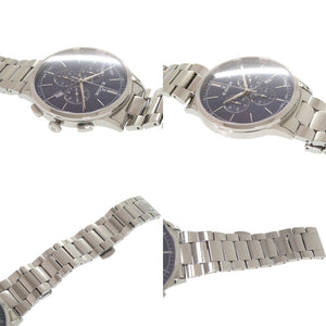 エドックス レ・ヴォベール クロノグラフ 10236 SS ブルー クオーツ 腕時計 青文字盤 0756【中古】EDOX