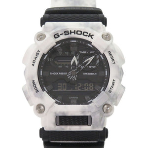 新品同様 カシオ G-SHOCK GRUNGE SNOW CAMOUFLAGE GA-900GC-7AJF 樹脂 ブラック クオーツ アナデジ 腕時計 黒文字盤 Gショック 0758【中古】CASIO