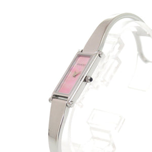 美品 グッチ 1500L SS ピンクシェル シルバー クオーツ 腕時計 0761【中古】GUCCI
