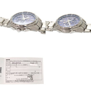 セイコー ブライツ SAGA191 8B92-0AB0 SS ブルー ソーラー電波 腕時計 青文字盤 0768【中古】SEIKO