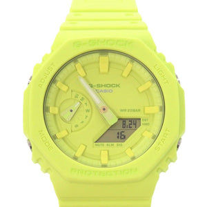 未使用 カシオ G-SHOCK GA-2100-9A9JF One toneシリーズ 樹脂 イエロー クオーツ 腕時計 Gショック 0770【中古】CASIO