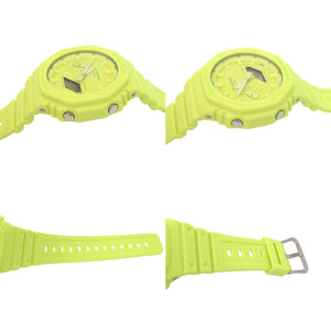 未使用 カシオ G-SHOCK GA-2100-9A9JF One toneシリーズ 樹脂 イエロー クオーツ 腕時計 Gショック 0770【中古】CASIO