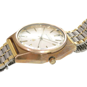 セイコー 4840-8041 SS ホワイト ゴールド シルバー クオーツ 腕時計 白文字盤 0775【中古】SEIKO