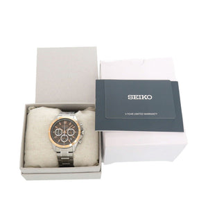 未使用 セイコー スピリット クロノグラフ 8T63-00D0 SS ブラウン クオーツ 腕時計 0780【中古】SEIKO