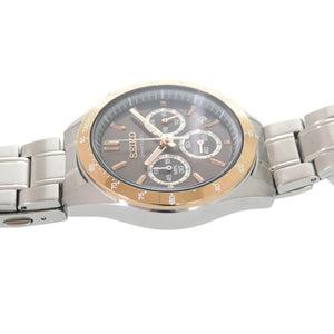 未使用 セイコー スピリット クロノグラフ 8T63-00D0 SS ブラウン クオーツ 腕時計 0780【中古】SEIKO