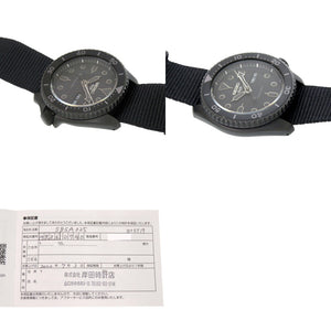 美品 セイコー 5スポーツ SBSA025 4R36-07G0 SS ナイロン ブラック 自動巻き 腕時計 黒文字盤 0782【中古】SEIKO