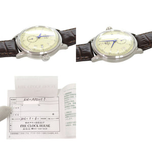 新品同様 オリエント Orient Bambino38 RN-AP0105Y SS レザー アイボリー 自動巻き 腕時計 0787【中古】ORIENT