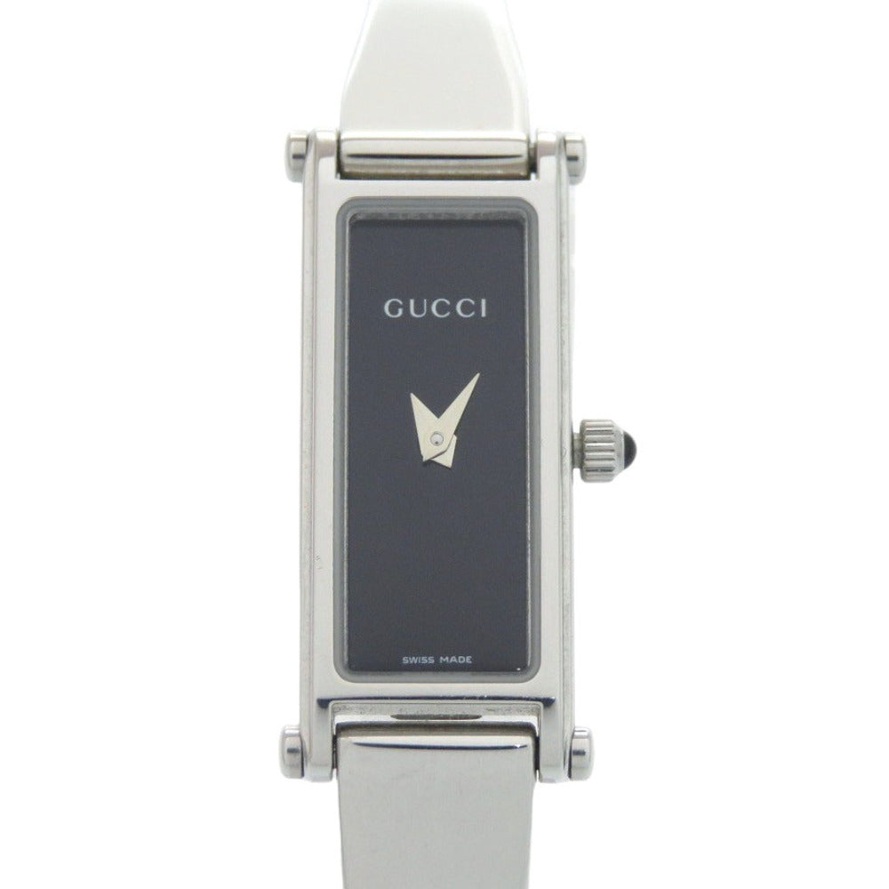グッチ 1500L SS ブラック クオーツ 腕時計 黒文字盤 0790【中古】GUCCI