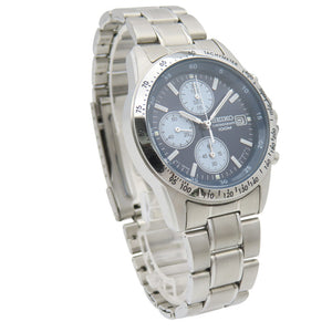 新品同様 セイコー クロノグラフ 7T92-0DW0 クオーツ 腕時計 ステンレススチール ブルー系 0792【中古】SEIKO メンズ