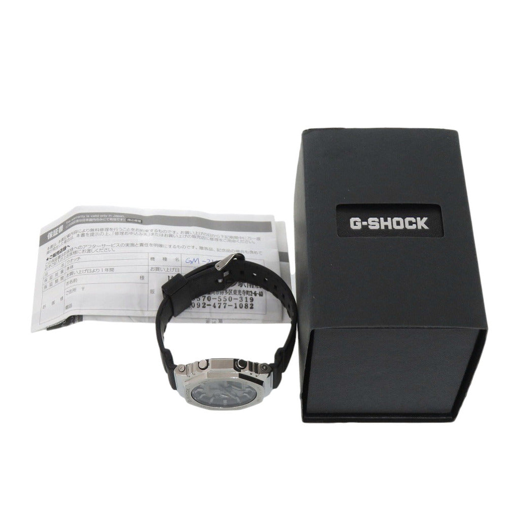 カシオ G-SHOCK GM-2100-1AJF SS 樹脂 グレー ブラック クオーツ 腕時計 Gショック 0794【中古】CASIO