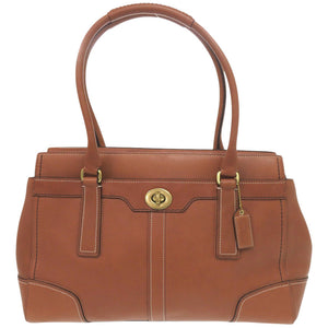 美品 コーチ ロゴ 11048 レザー ブラウン ハンドバッグ トートバッグ 茶 0993【中古】COACH