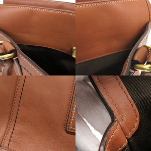 美品 コーチ ロゴ 11048 レザー ブラウン ハンドバッグ トートバッグ 茶 0993【中古】COACH