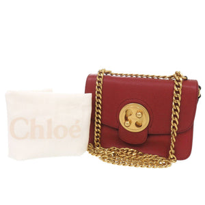 美品 クロエ ミリー レザー レッド チェーンショルダー ショルダーバッグ 赤 1031【中古】Chloe