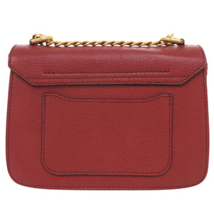 美品 クロエ ミリー レザー レッド チェーンショルダー ショルダーバッグ 赤 1031【中古】Chloe
