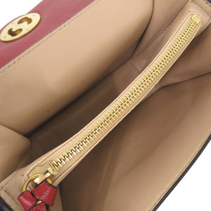 美品 クロエ ミリー レザー レッド チェーンショルダー ショルダーバッグ 赤 1031【中古】Chloe