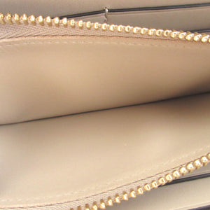 新品同様 ロエベ アナグラム レザー ベージュ ラウンドファスナー長財布 財布 1048【中古】LOEWE