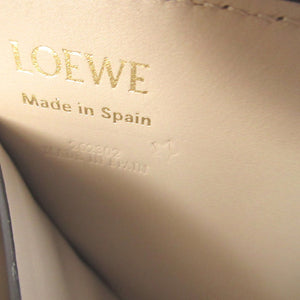 新品同様 ロエベ アナグラム レザー ベージュ ラウンドファスナー長財布 財布 1048【中古】LOEWE