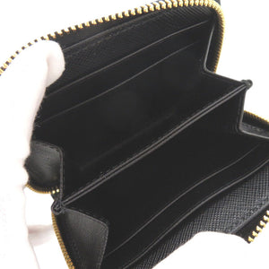 未使用 プラダ サフィアーノ トライアングルロゴチャーム ブラック コインケース 黒 1052【中古】PRADA
