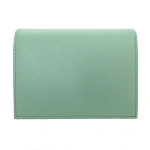 未使用 プラダ 1MV204 サフィアーノレザー GIADA 緑 2つ折り財布 財布 1053【中古】PRADA