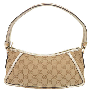 グッチ アビー GGキャンバス レザー 130939 ベージュ ゴールド ワンショルダー ショルダーバッグ 1059【中古】GUCCI