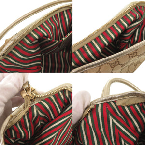 グッチ アビー GGキャンバス レザー 130939 ベージュ ゴールド ワンショルダー ショルダーバッグ 1059【中古】GUCCI