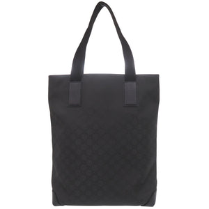 美品 グッチ GGキャンバス 180450 ナイロン レザー ブラック トートバッグ 黒 1062【中古】GUCCI メンズ
