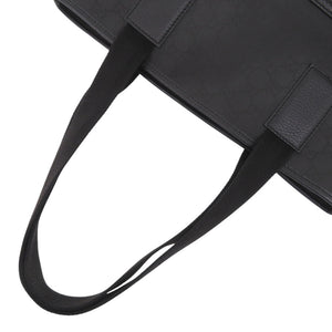 美品 グッチ GGキャンバス 180450 ナイロン レザー ブラック トートバッグ 黒 1062【中古】GUCCI メンズ