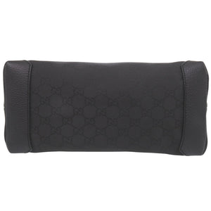 美品 グッチ GGキャンバス 180450 ナイロン レザー ブラック トートバッグ 黒 1062【中古】GUCCI メンズ