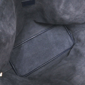 美品 サルヴァトーレフェラガモ ガンチーニ レザー ネイビー トートバッグ 1065【中古】Salvatore Ferragamo