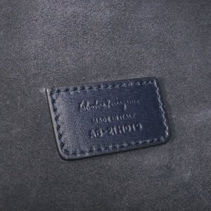 美品 サルヴァトーレフェラガモ ガンチーニ レザー ネイビー トートバッグ 1065【中古】Salvatore Ferragamo