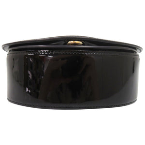 美品 サルヴァトーレフェラガモ ガンチーニ パテントレザー ブラック ショルダーバッグ 黒 1069【中古】Salvatore Ferragamo