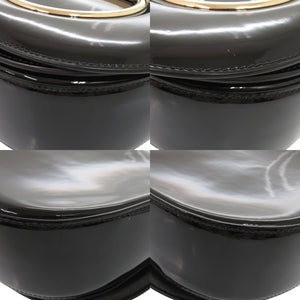 美品 サルヴァトーレフェラガモ ガンチーニ パテントレザー ブラック ショルダーバッグ 黒 1069【中古】Salvatore Ferragamo