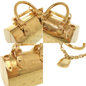 美品 ルイ ヴィトン マイクロ スピーディ ケース M00561 メタル ゴールド ネックレス アクセサリーLV 1070【中古】LOUIS VUITTON
