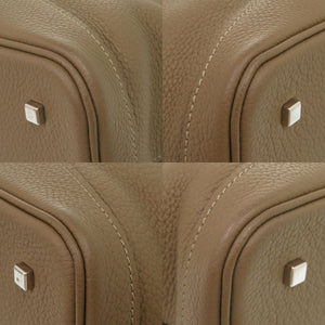 美品 モワナ ギャビー 2WAY レザー ブラウン ハンドバッグ 茶 1081【中古】MOYNAT