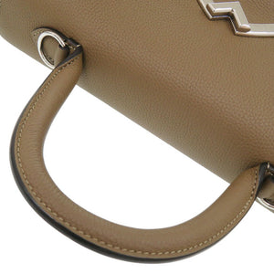 美品 モワナ ギャビー 2WAY レザー ブラウン ハンドバッグ 茶 1081【中古】MOYNAT