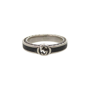 美品 グッチ インターロッキングG シルバー925 リング 指輪 シルバー 1087【中古】GUCCI