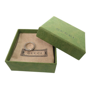 美品 グッチ インターロッキングG シルバー925 リング 指輪 シルバー 1087【中古】GUCCI