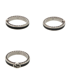 美品 グッチ インターロッキングG シルバー925 リング 指輪 シルバー 1087【中古】GUCCI