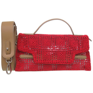 美品 ザネラート NINA ニーナ 2WAY レザー レッド ハンドバッグ 赤 1103【中古】ZANELLATO