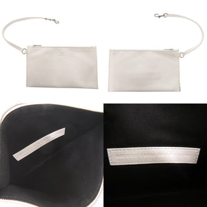 バレンシアガ デューティーフリー ミディアム 741602 レザー メッシュ ホワイト トートバッグ 白 1108【中古】BALENCIAGA